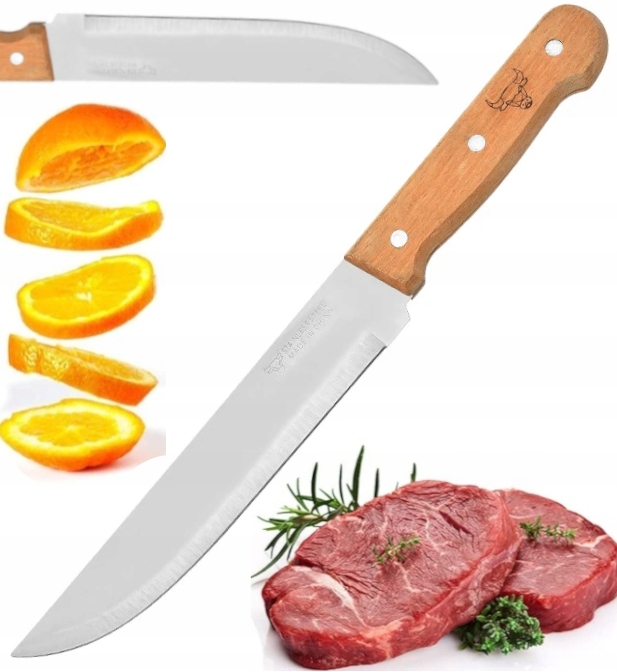 NÓŻ TASAK KUCHENNY DO MIĘSA OSTRY NIERDZEWNY STAL