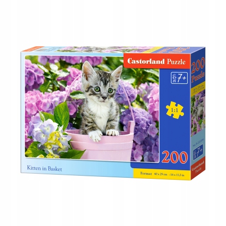 

Castorland Puzzle 200 el. Kitten in Baske
