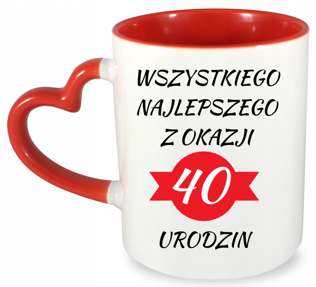 

Kubek na 40 urodziny imię, wersja 2