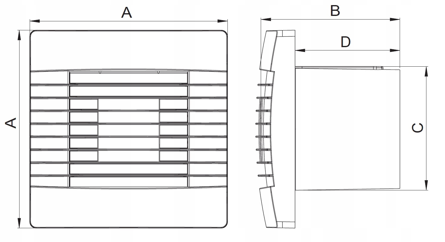 Wentylator łazienkowy pRestige100 standard Rodzaj łazienkowy