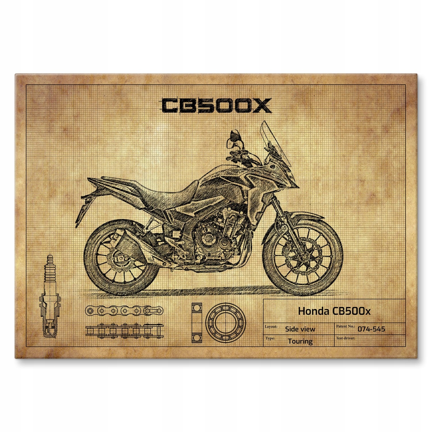 Kovový plakát Honda CB500x 2017 Szyld Plech 30 x 42 cm Dárek