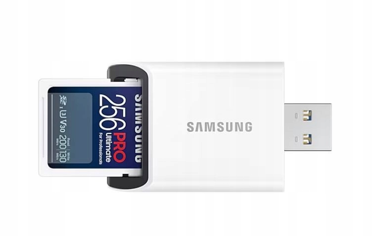 Karta pamięci Samsung 256GB SDXC PRO Ultimate 200MB/s z czytnikiem