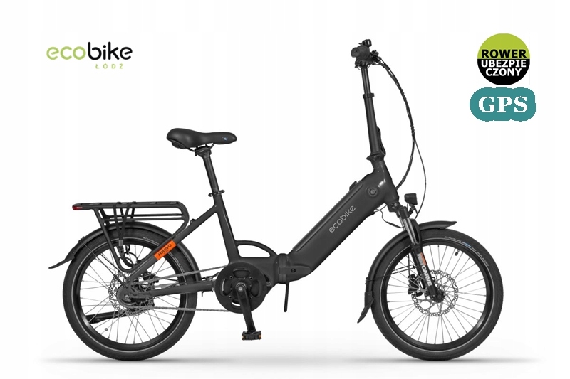 Rower elektryczny składany Rhino Cruise Arctic Black z bat. 17,5Ah i ubezp.