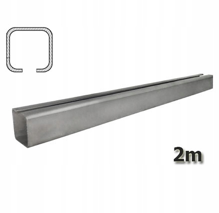 Profil bramowy 20x20x2mm dł. 2 m Ceownik szyna do bramy drzwi przesuwne