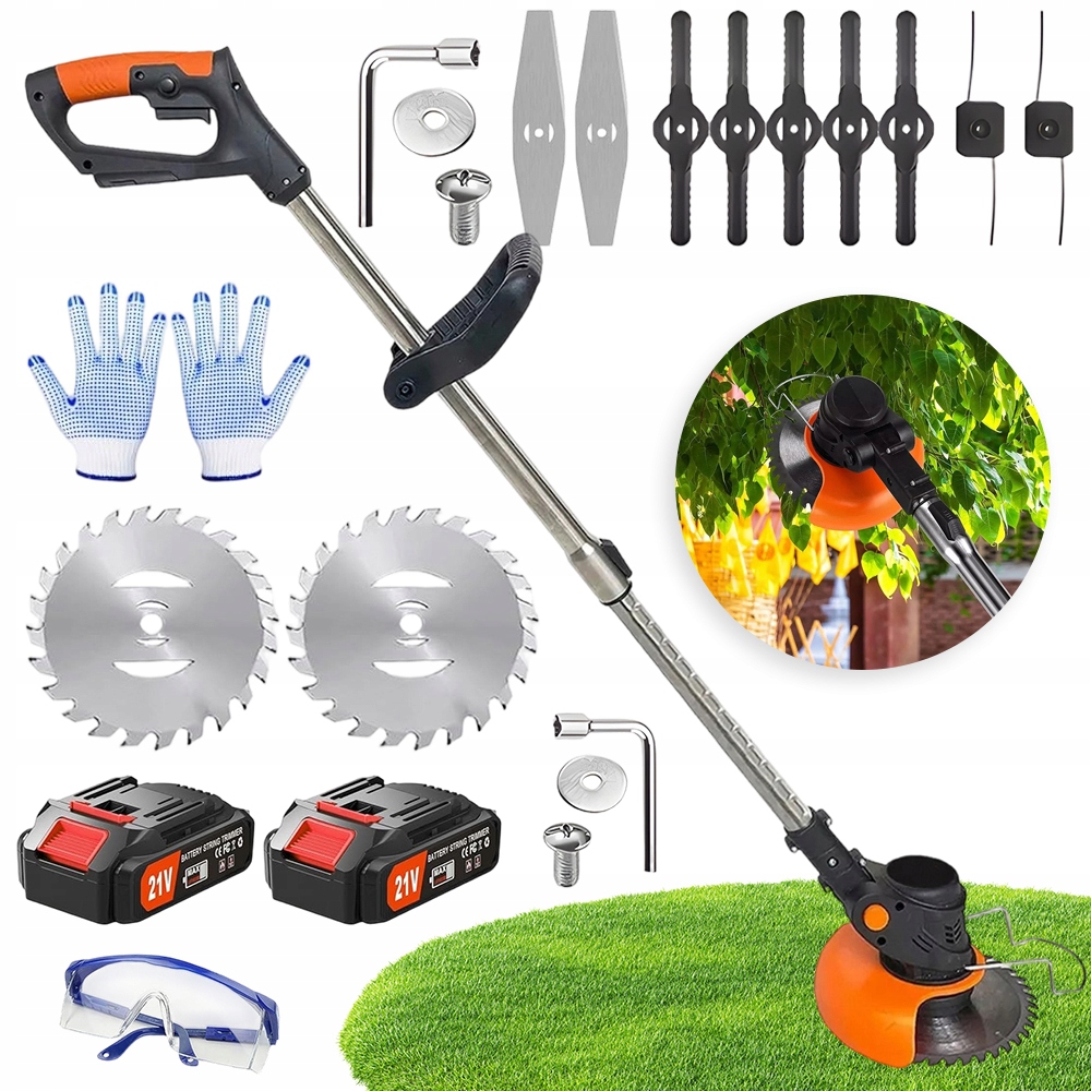 Bezkartáčová Zahradní Kosa Pro Stříhání Malých Stromů A Plevele 21V 1880W