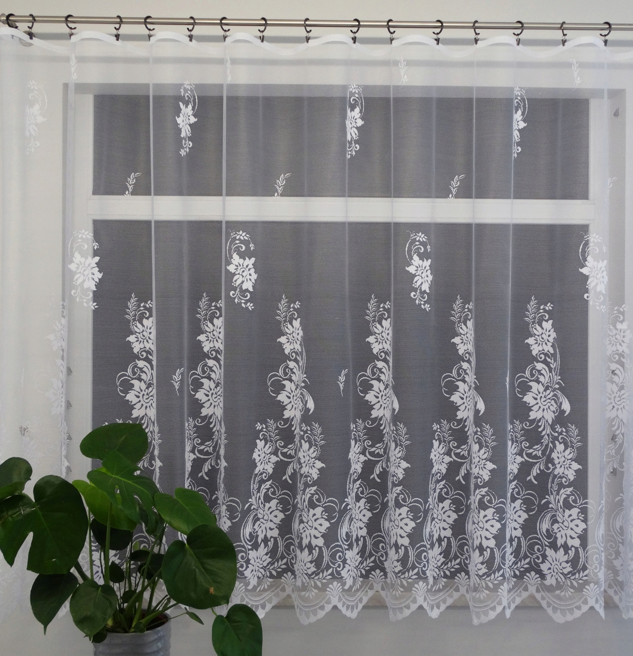 Mg Záclona žakár 35212 Bílá 250x250 cm hotová s Páskou obšitá M