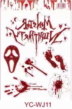 KRWAWE NAKLEJKI HALLOWEEN