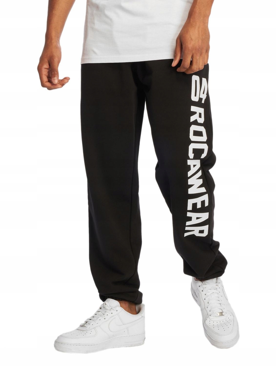 Dresové kalhoty Rocawear Fleece černé normal fit rovné nohavice černé M