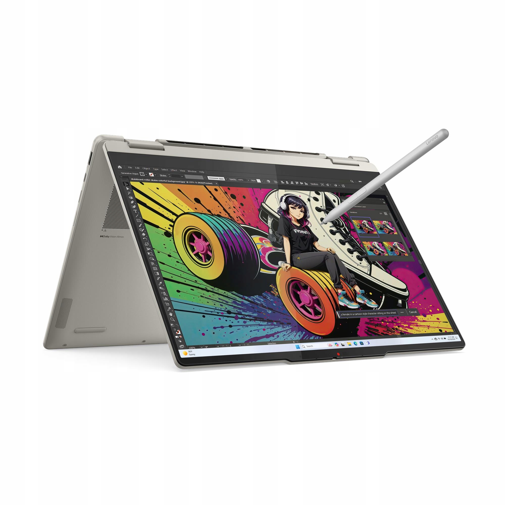 Lenovo Yoga 7 2-in-1 14AKP10 Amd Ryzen Ai 5 340 16GB 512GB Ssd Wuxga Dotyk