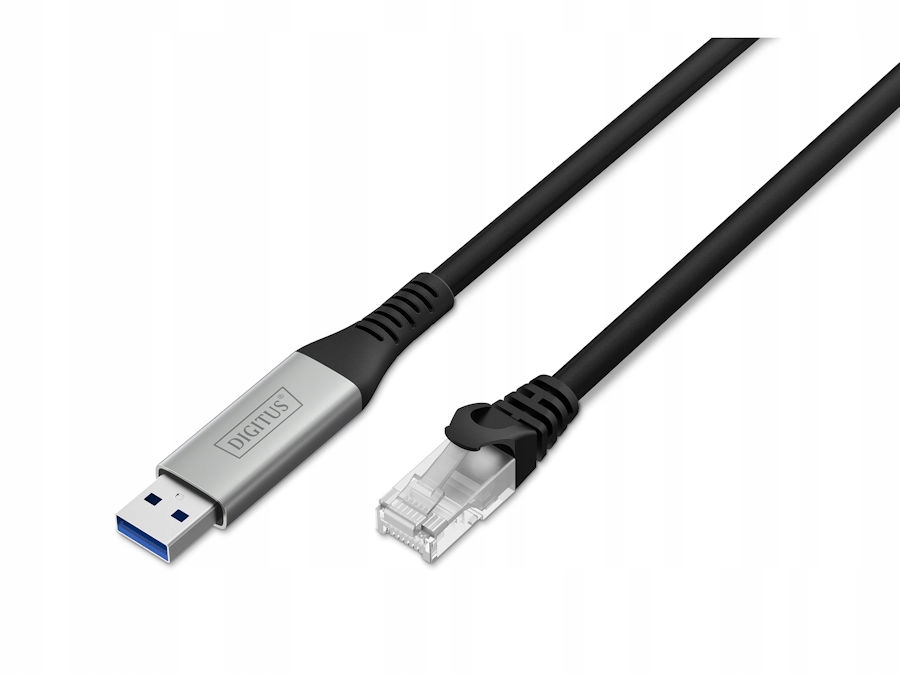 Adapter / karta sieciowa USB-A RJ45 1Gbps kabel 5m Digitus AK-300600-050-S