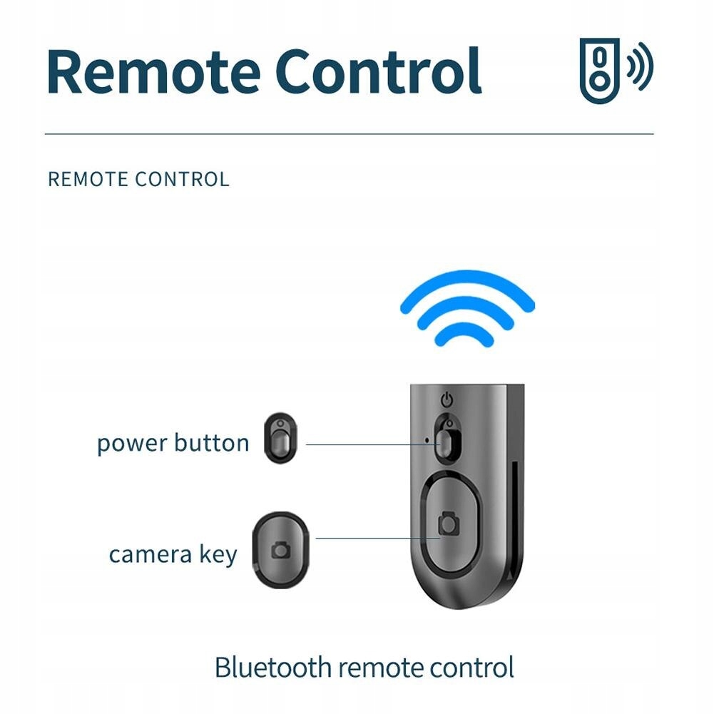 KIJEK SELFIE STICK STATYW BLUETOOTH DŁUGI 155CM Kolor czarny