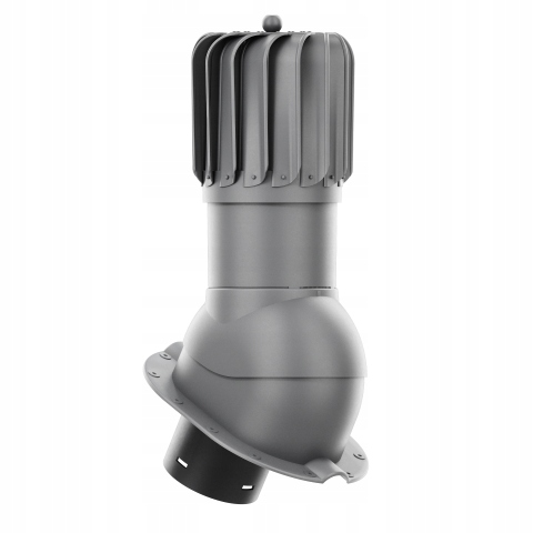 Rotační krb Rotoline pro plechovou střešní krytinu M fi 150 mm podlouhlý grafit