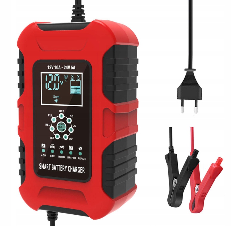 Prostownik z odsiarczaniem SMART 12V/24V 10A 5A Stan opakowania oryginalne