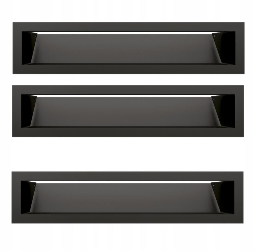 Kratki krbové Luft jednoduché černé 90x400 3ks