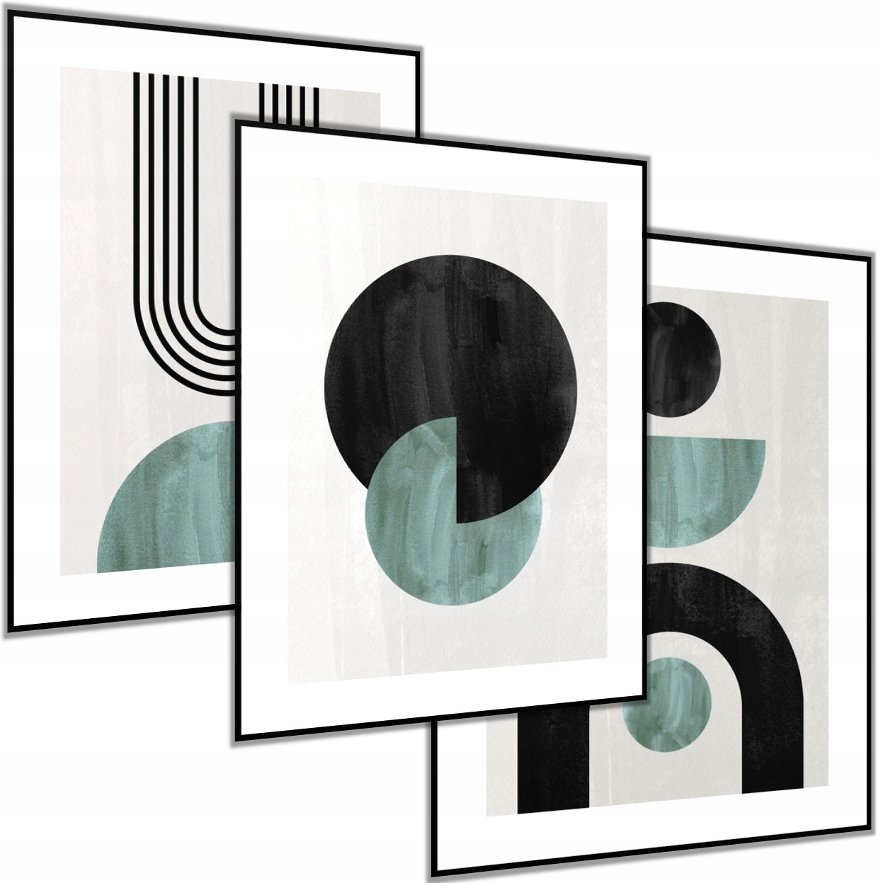 3 x Plakat 50X70 Zestaw Obrazów Plakatów Kształty Geometryczne Sztuka Linie