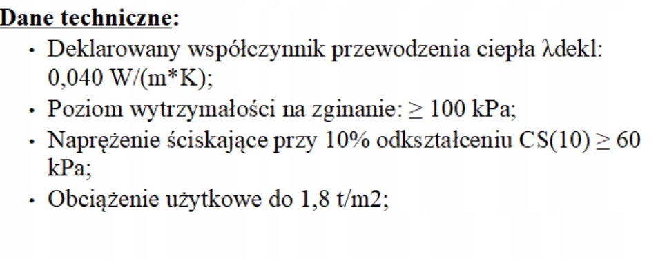 STYROPIAN IZOLINE DACH PODŁOGA STANDART 0,040 3 CM Szerokość 0.5 m
