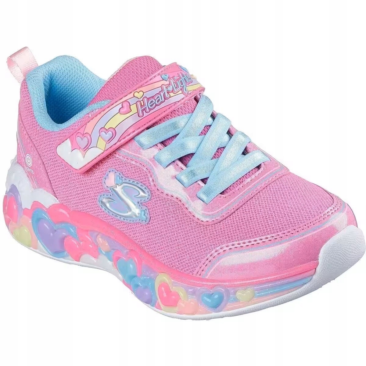 Buty młodzieżowe Skechers S Lights eternal Heart Lights różowe 302697L Hp