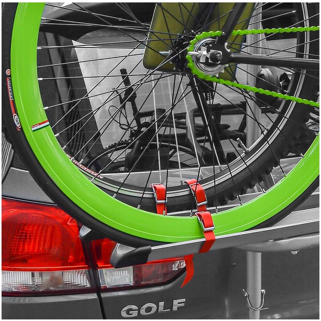 BAGAŻNIK NA KLAPĘ UCHWYT MENABO LOGIC NA 2 ROWERY Szerokość produktu 140 cm