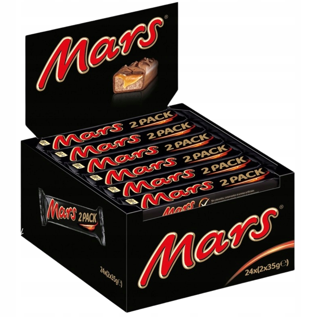 Mars Baton z nugatowym nadzieniem oblany karmelem i czekoladą 70 g x 24szt