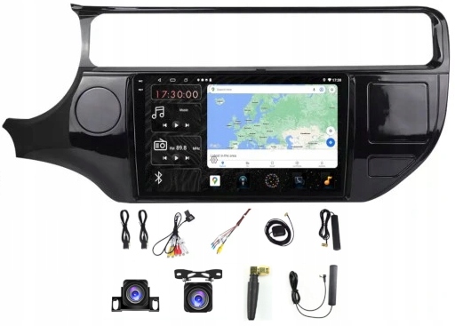 Gps Rádio Android Bt Kia Rio 2015-2017 Carplay Wifi Usb 128GB Sim Modem