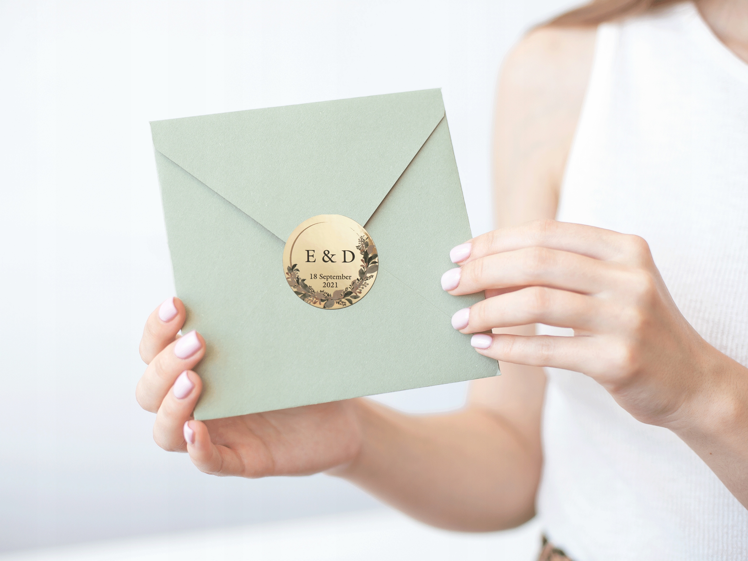 Naklejki ślubne złote ekskluzywne 96sz ślub wesele Rodzaj klasyczne