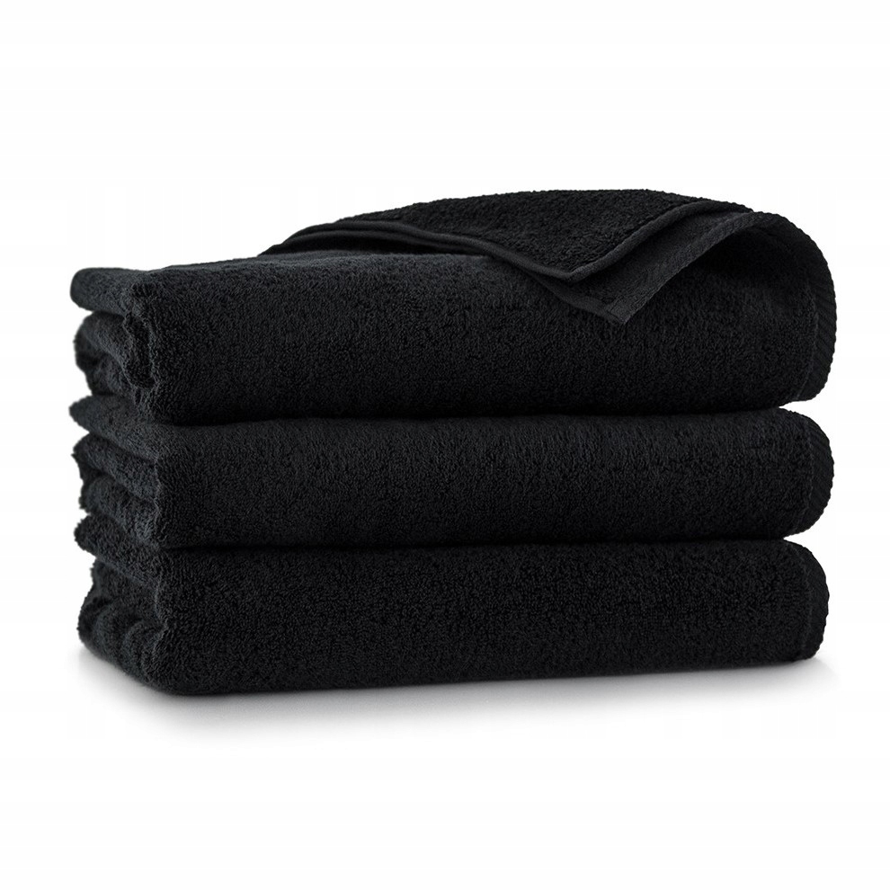 Osuška - Sauna uterák 100%čierna mužská bavlna 70/140 tlačidlo
