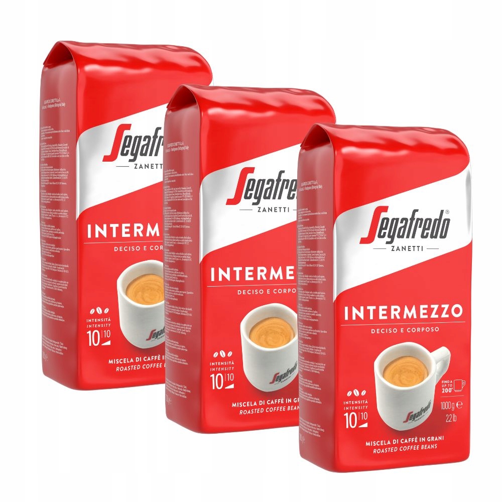 Kawa ziarnista Segafredo Intermezzo 3 x 1kg