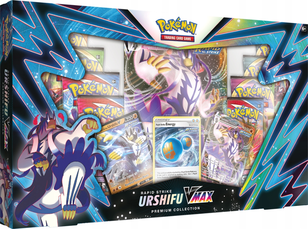 Zestaw kart Pokemon Tcg: Rapid Strike Urshifu Vmax Premium Collection Box