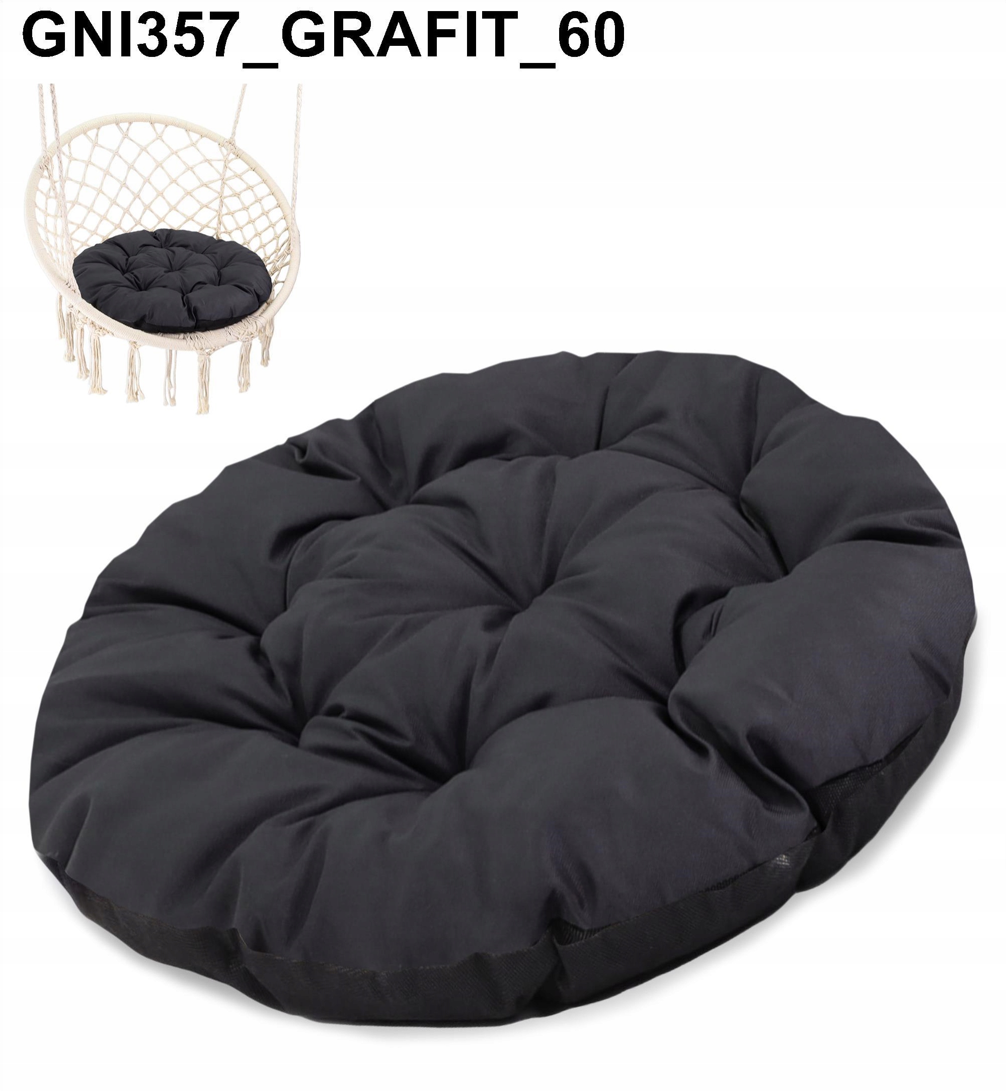 Poduszka ogrodowa na siedzisko fotel 60 cm Obciążenie maksymalne 100 kg