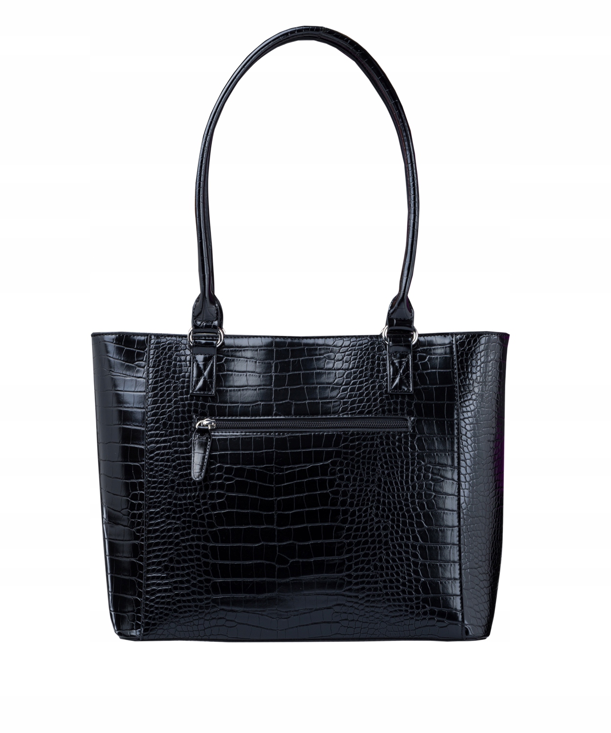 Torebka Damska Shopper Lakierowana Duża Mieści A4 PUCCINI Czarna BML011 1 Marka PUCCINI