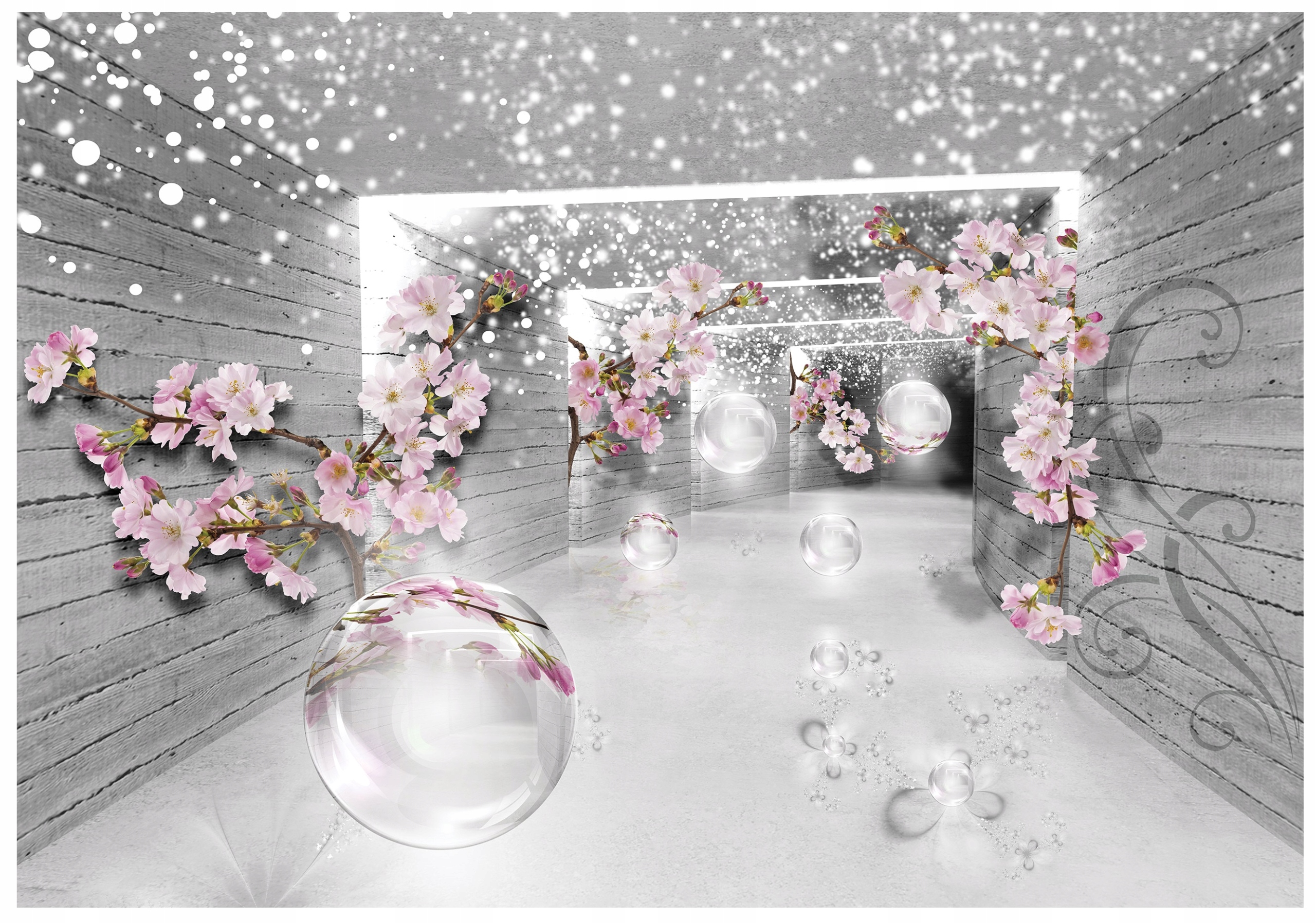 Fototapeta Na Flizelině Zeď 3D Tunel Iluze Optická Abstrakce 400x280