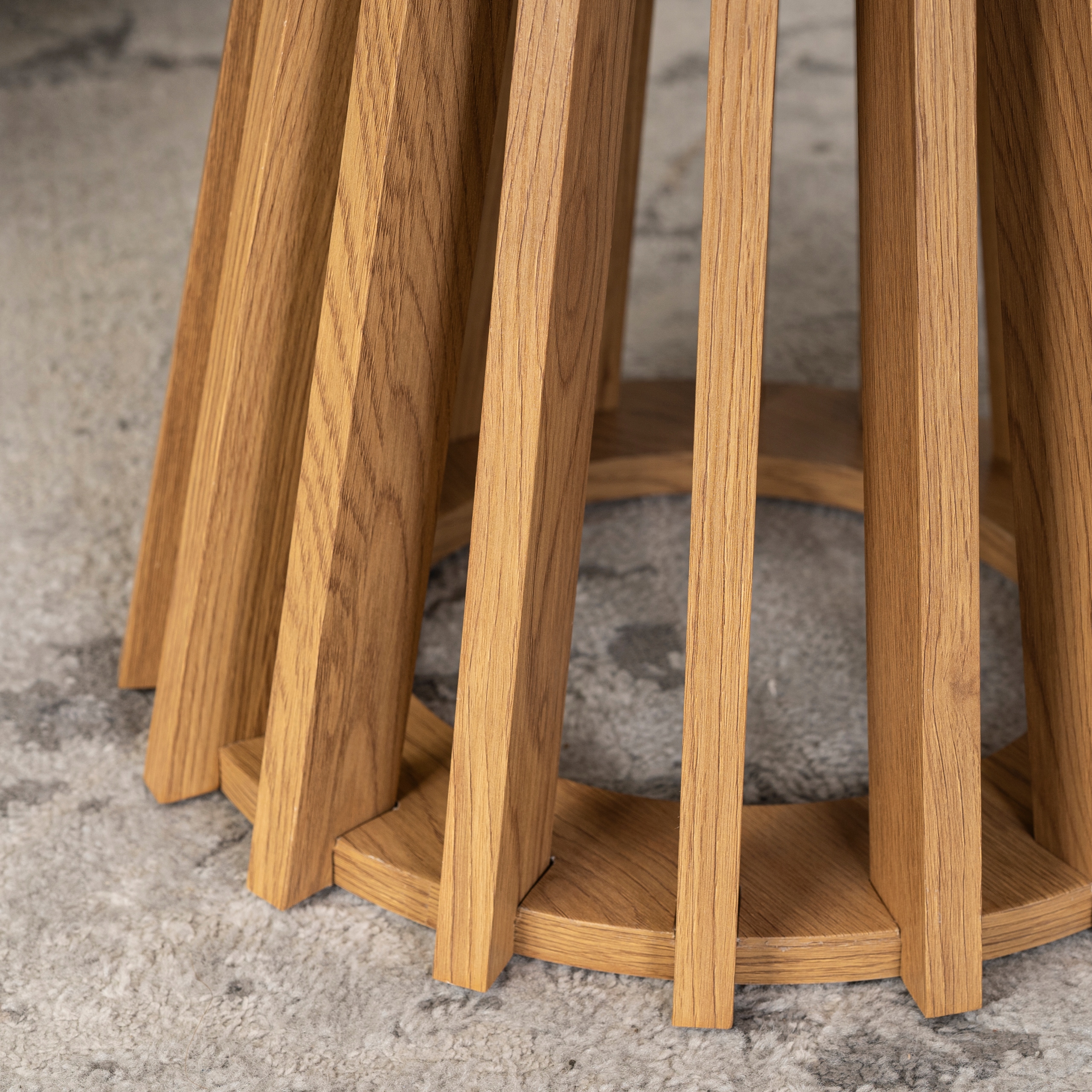 Kávový stolík Okrúhly Dub Veľký Loft Moderný Veľká Okrúhla Lavica HARPER MAX Šírka nábytku 80 cm