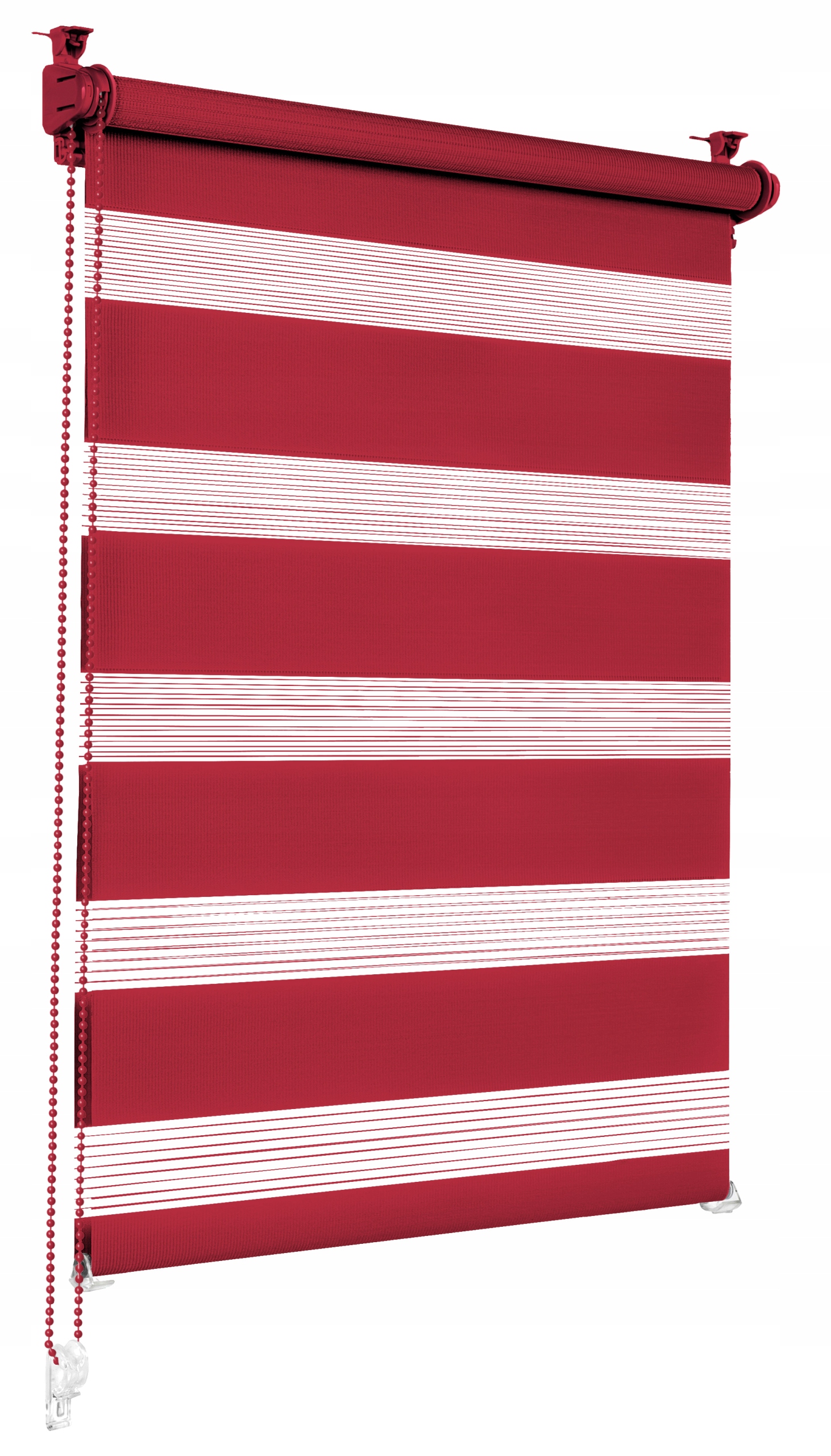 Okenní roleta den/noc – barva: červená, rozměr 120 cm x 210 cm