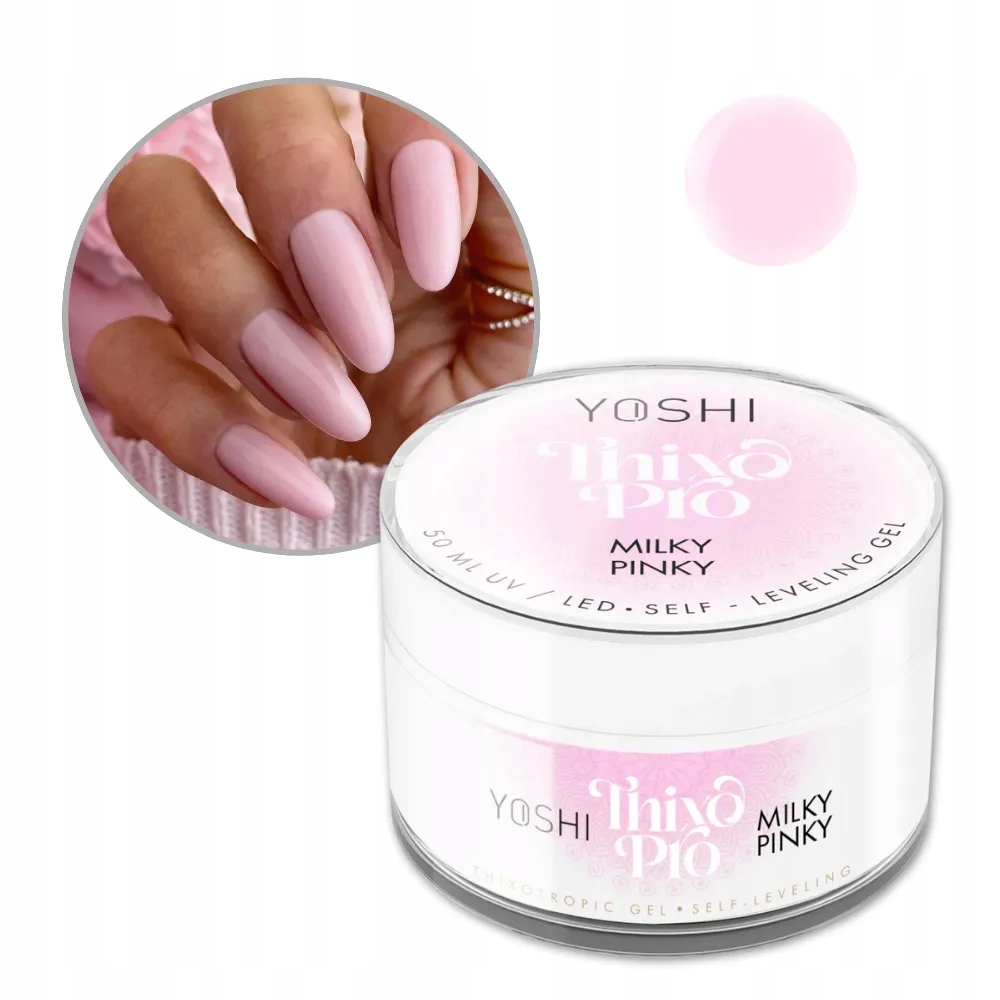 Yoshi Żel Budujący Thixo Pro Milky Pink Do Paznokci Jasny Mleczny Róż 50ml