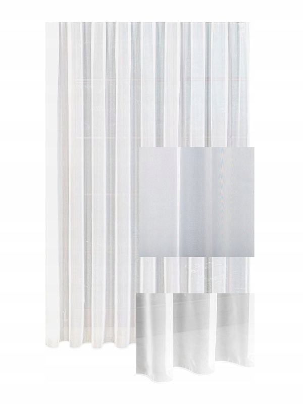 Záclony Záclona Voál s páskou Wave pro vlny Záclona Hladká š.200x110