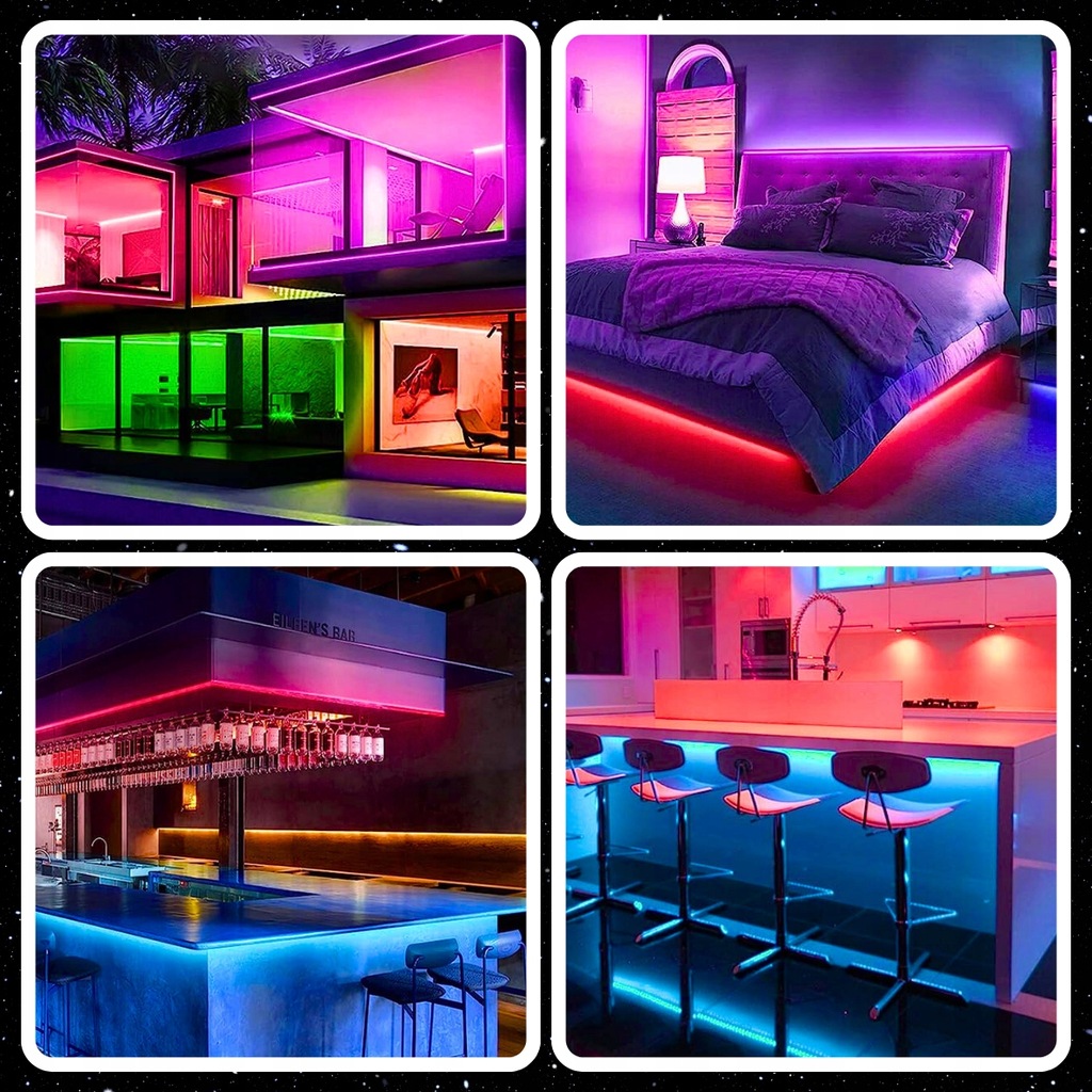 TAŚMA LED RGB 5m LISTWA LEDY WODOODPORNE KOLOROWE NEONY Z PILOTEM 12V Kod producenta Zestaw 5m LED TAŚMY