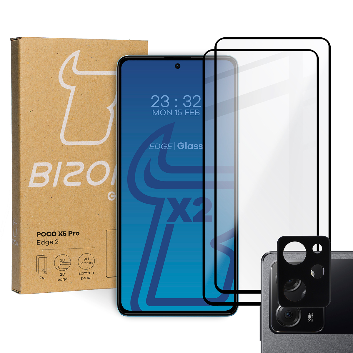 

2x Szkło szybka na aparat Bizon do Poco X5 Pro