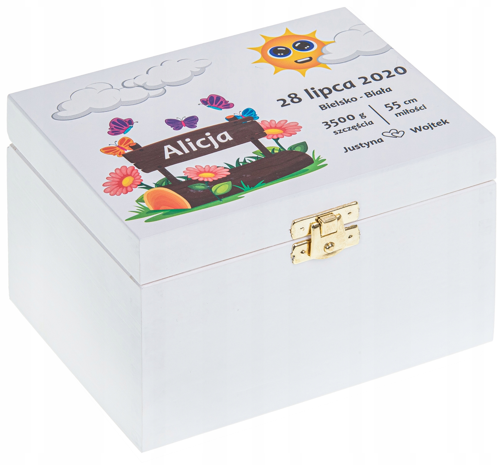 

Metryczka Pudełko Wspomnień Chrzest Nadruk