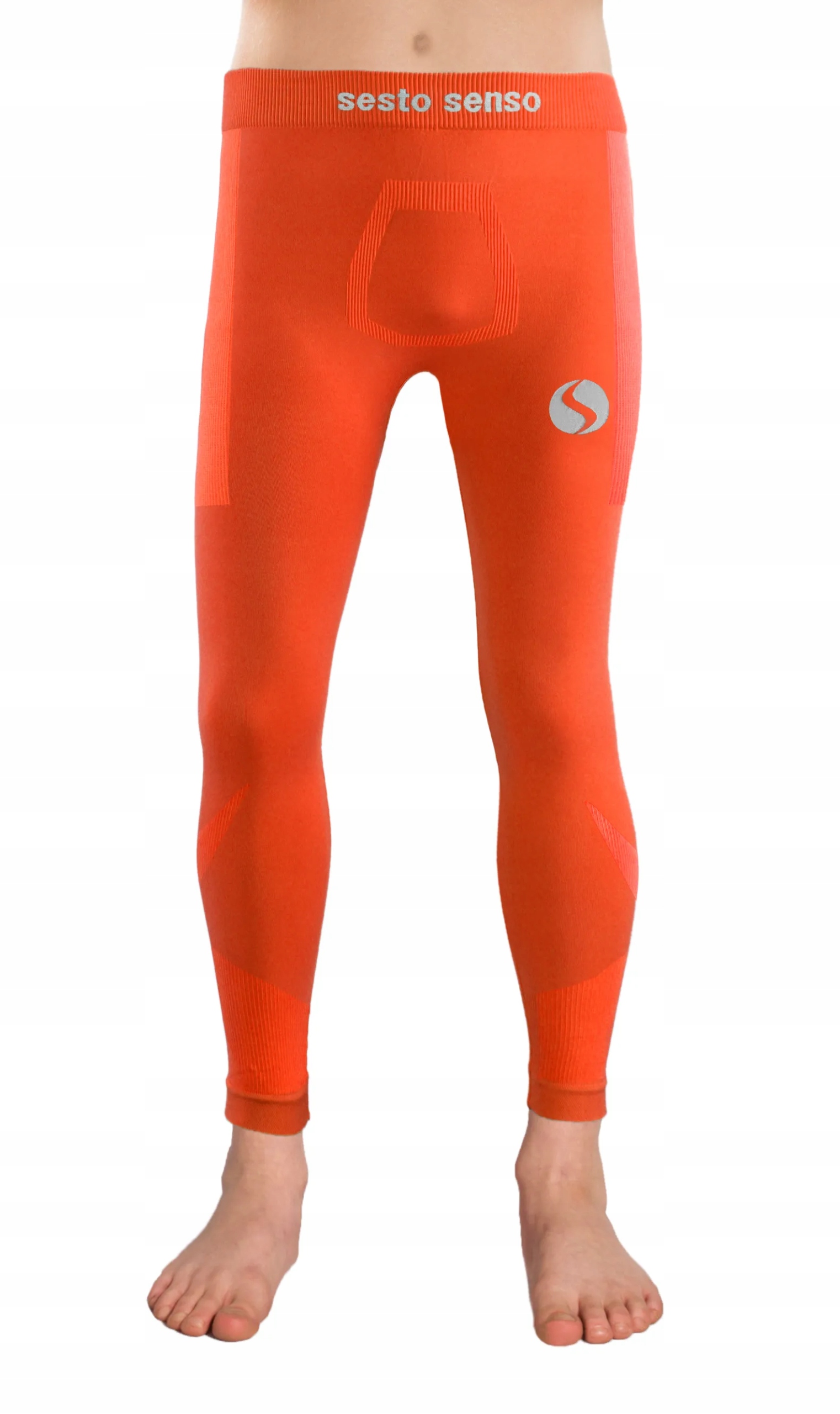 Sesto Senso Spodnie chłopięce Thermo CL42 długie pomarańcz 140-164 (2XS/XS)