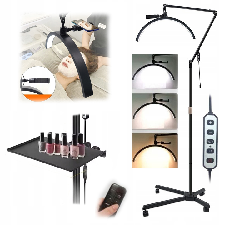 Kosmetická lampa Moon Půlměsíc Led Nestíněná pro ošetření make-upu Řas