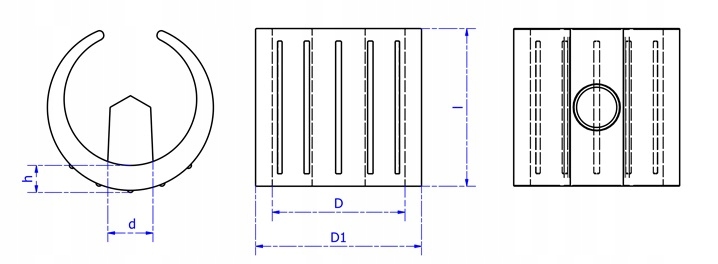 STOPA SIODEŁKOWA ŚLIZG ŚLIZGACZ NA RURĘ fi14-16mm 20szt Marka Bäcker