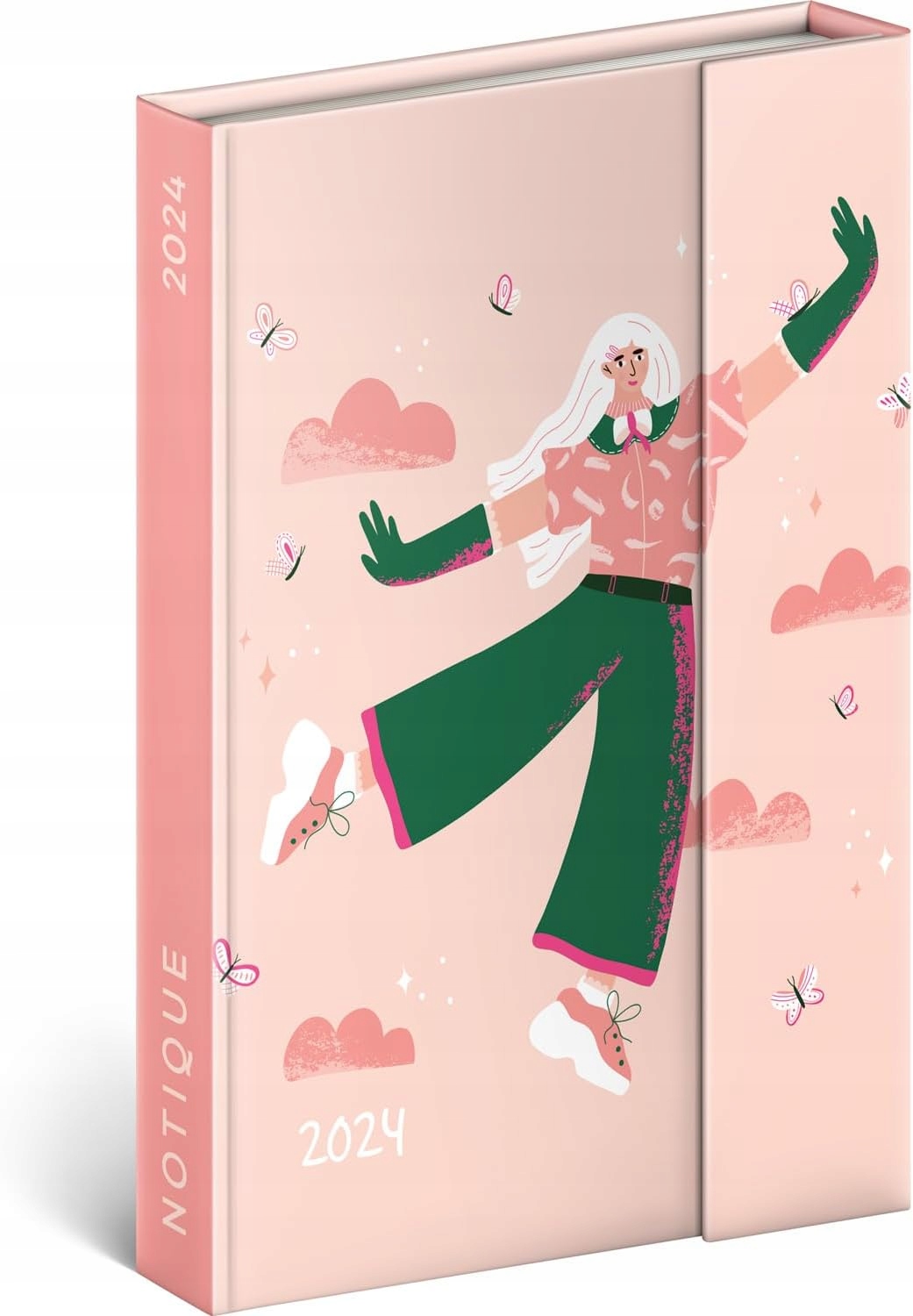 KALENDARZ KIESZONKOWY NA ROK 2024 A6 TERMINARZ Z ZAMKNIĘCIEM NOTATNIK