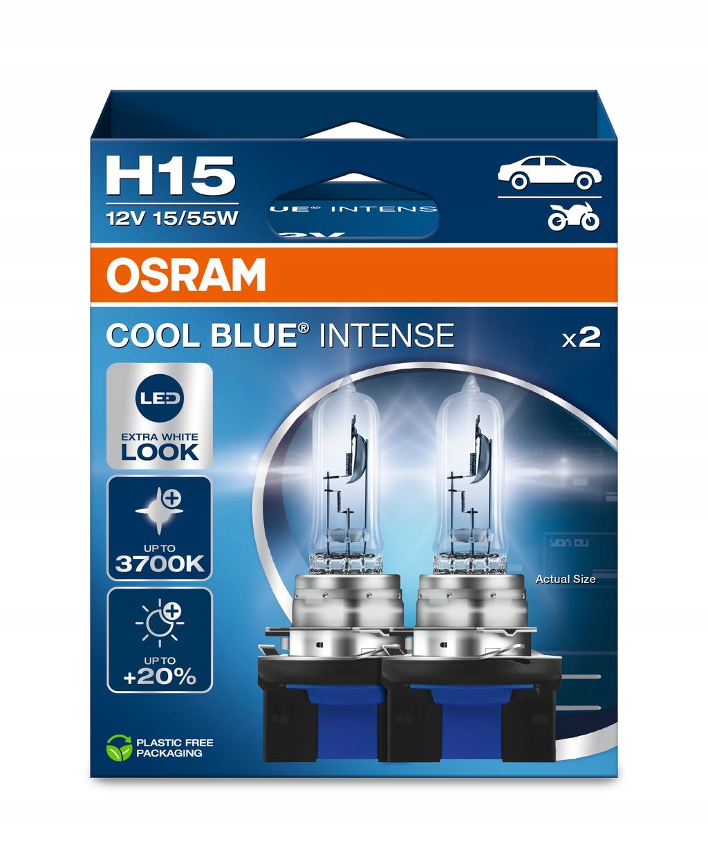 Osram 64176CBN-2HB Žiarovka (sada 2ks) H15 12V 55/15W PGJ23T-1 Cool...