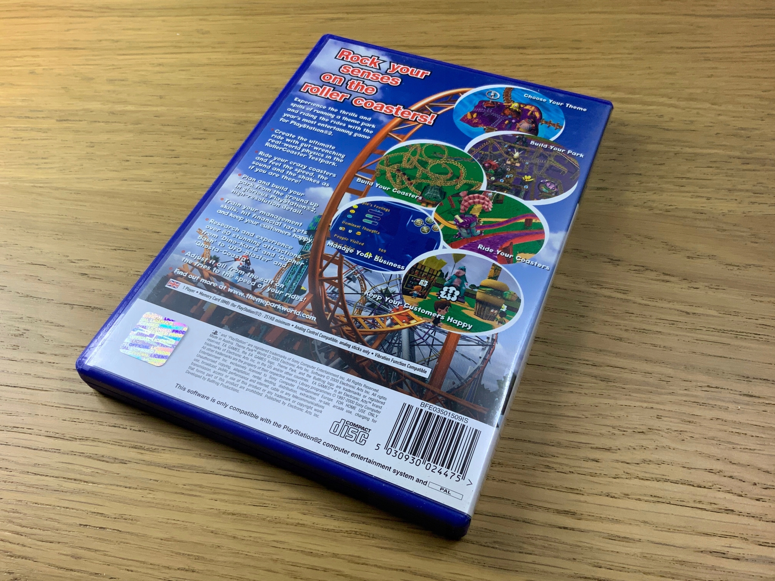 THEME PARK WORLD płyta ideał komplet premiera PS2 Producent Bullfrog Productions