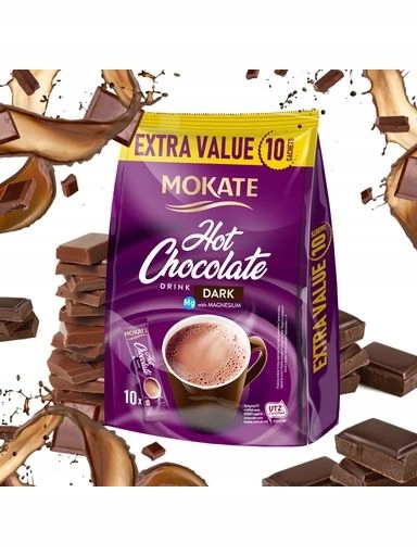 Levně 4x Horká čokoláda Hořká Čokoláda Mokate 10x18g