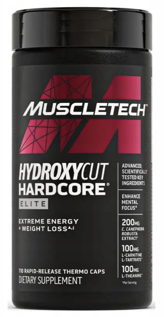 MuscleTech Hydroxycut Hardcore Elite 110 kapslí kofein spalovač Usa nejlepší