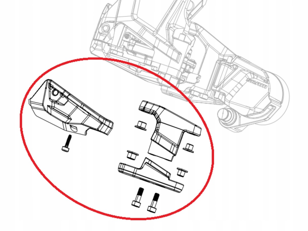 Sada krytů přehazovačky Sram XX Dh T-Type Axs