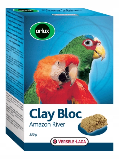 Levně 4 X Versele Laga Clay Bloc Amazon River hliněná kostka pro papoušky 550 g