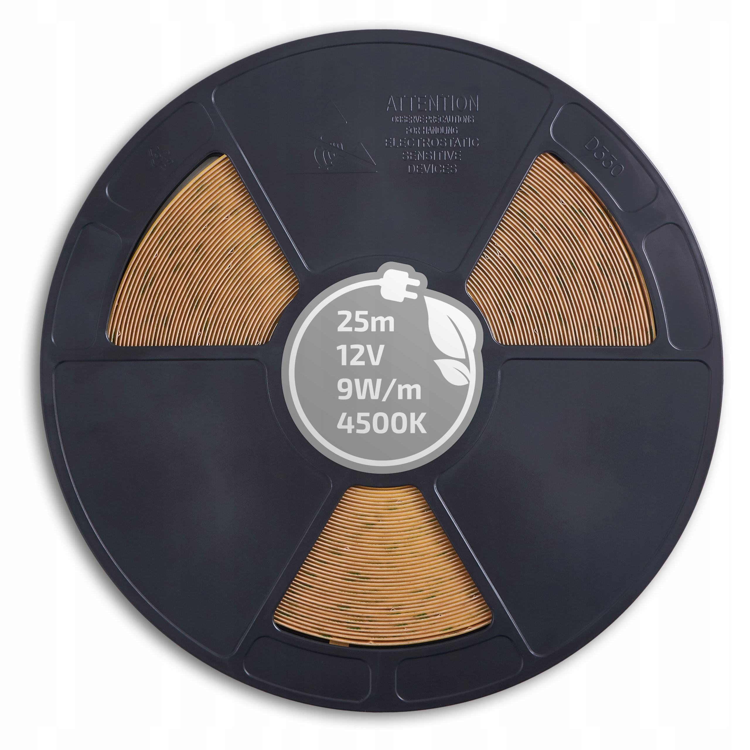 Led pásek Cob 12V 25 m 320 LED/m Bílý neutrální 4500K IP20 role 25 metrů