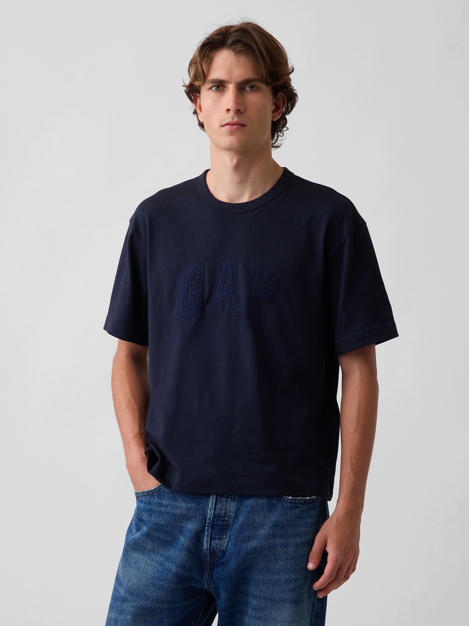 Gap Crop tričko Heavyweight s logem